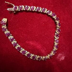 Bracelet Ruby with Diamonds in 14K